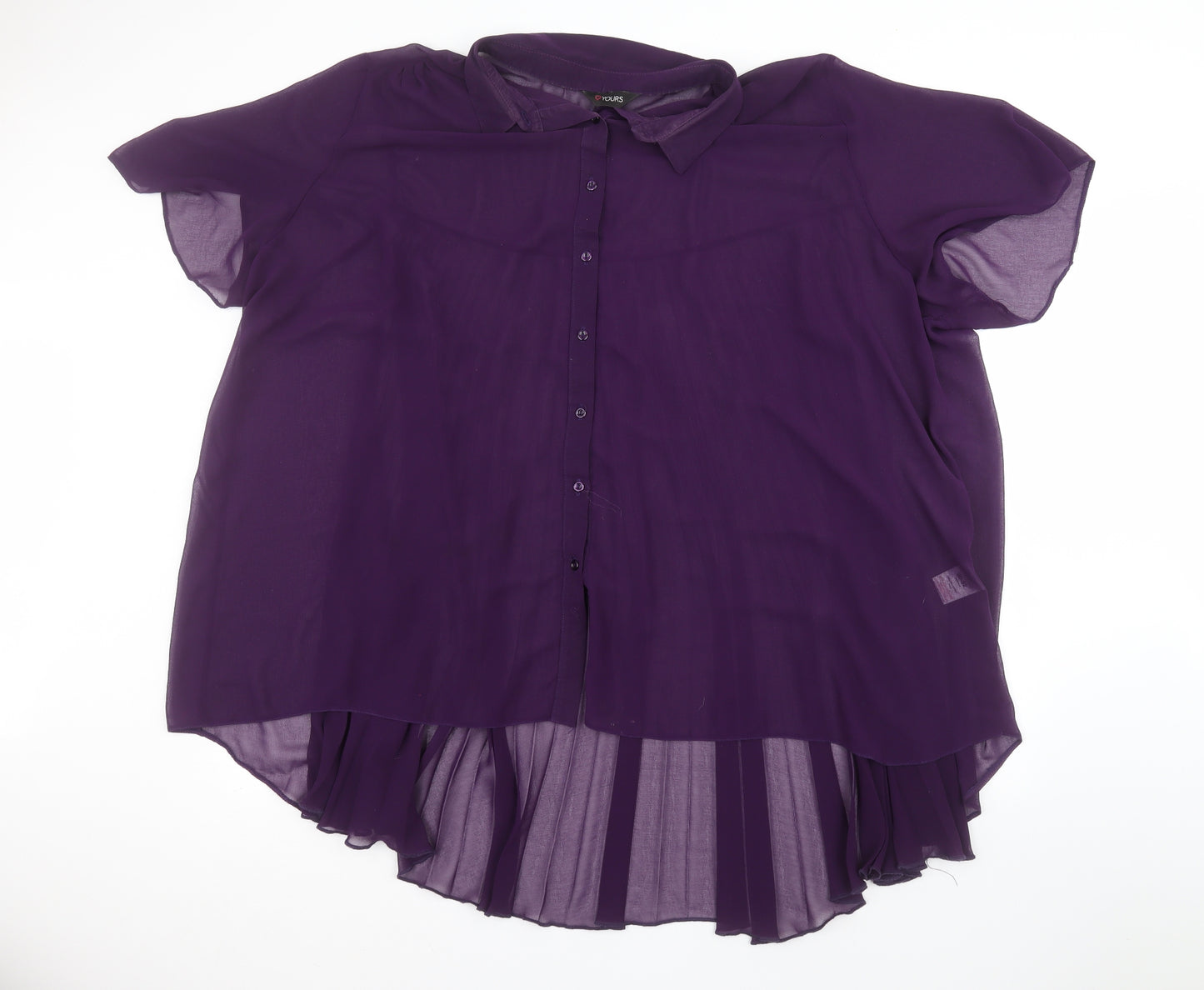 Yours Womens Purple   Basic Button-Up Size 30