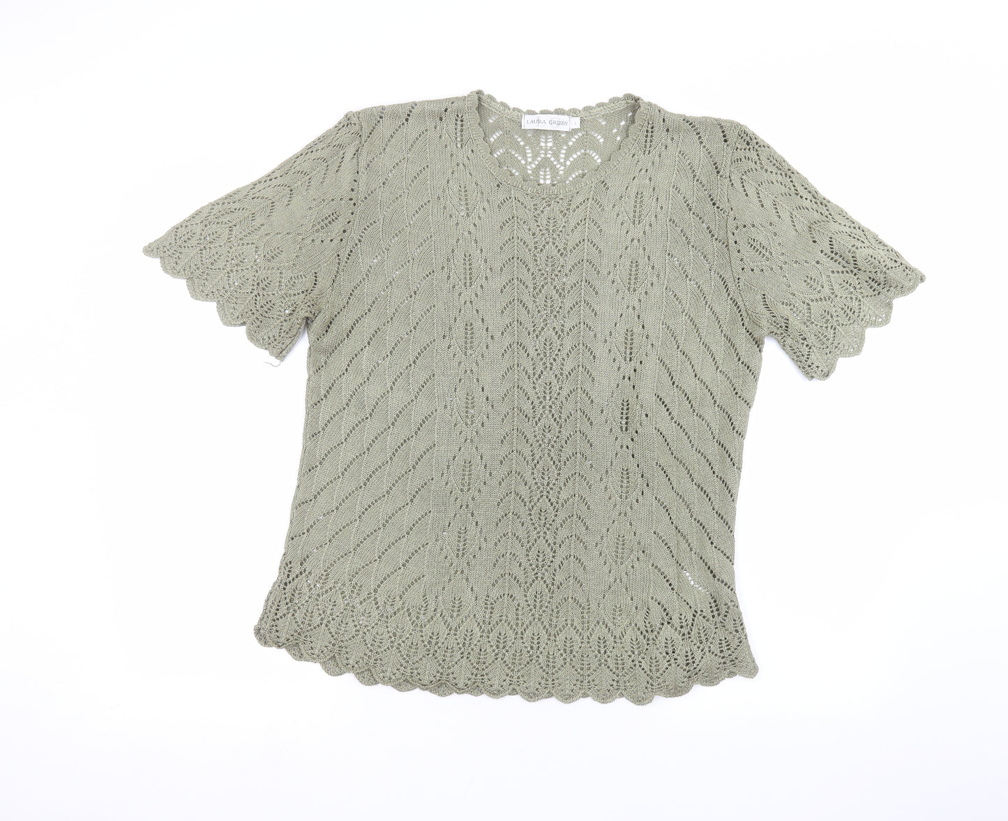 Laura Gribby Womens Green   Basic T-Shirt Size L