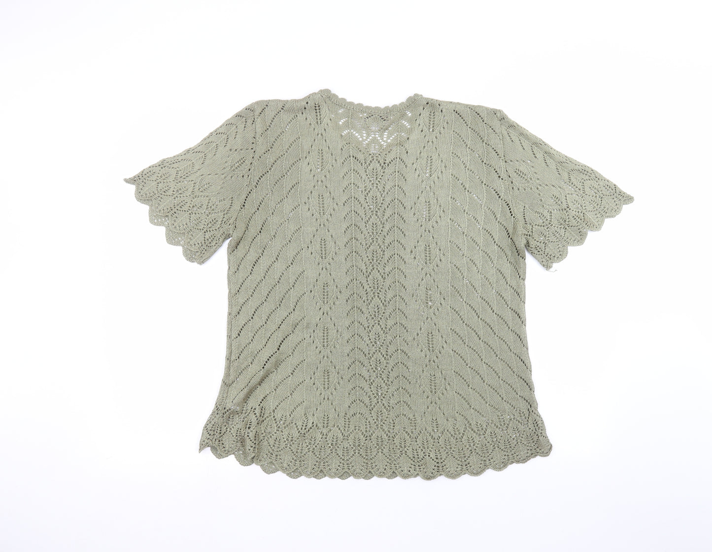 Laura Gribby Womens Green   Basic T-Shirt Size L