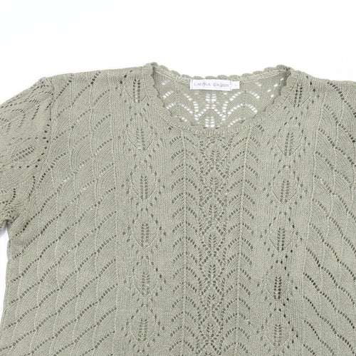 Laura Gribby Womens Green   Basic T-Shirt Size L