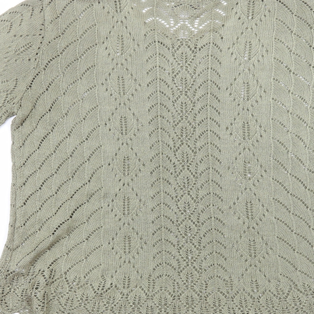 Laura Gribby Womens Green   Basic T-Shirt Size L