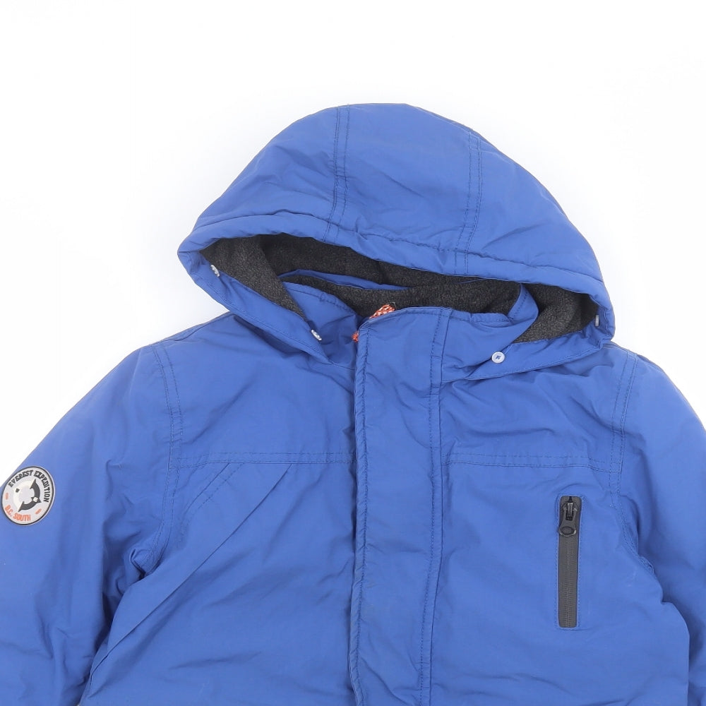 Preworn Boys Blue   Parka Coat Size 8 Years