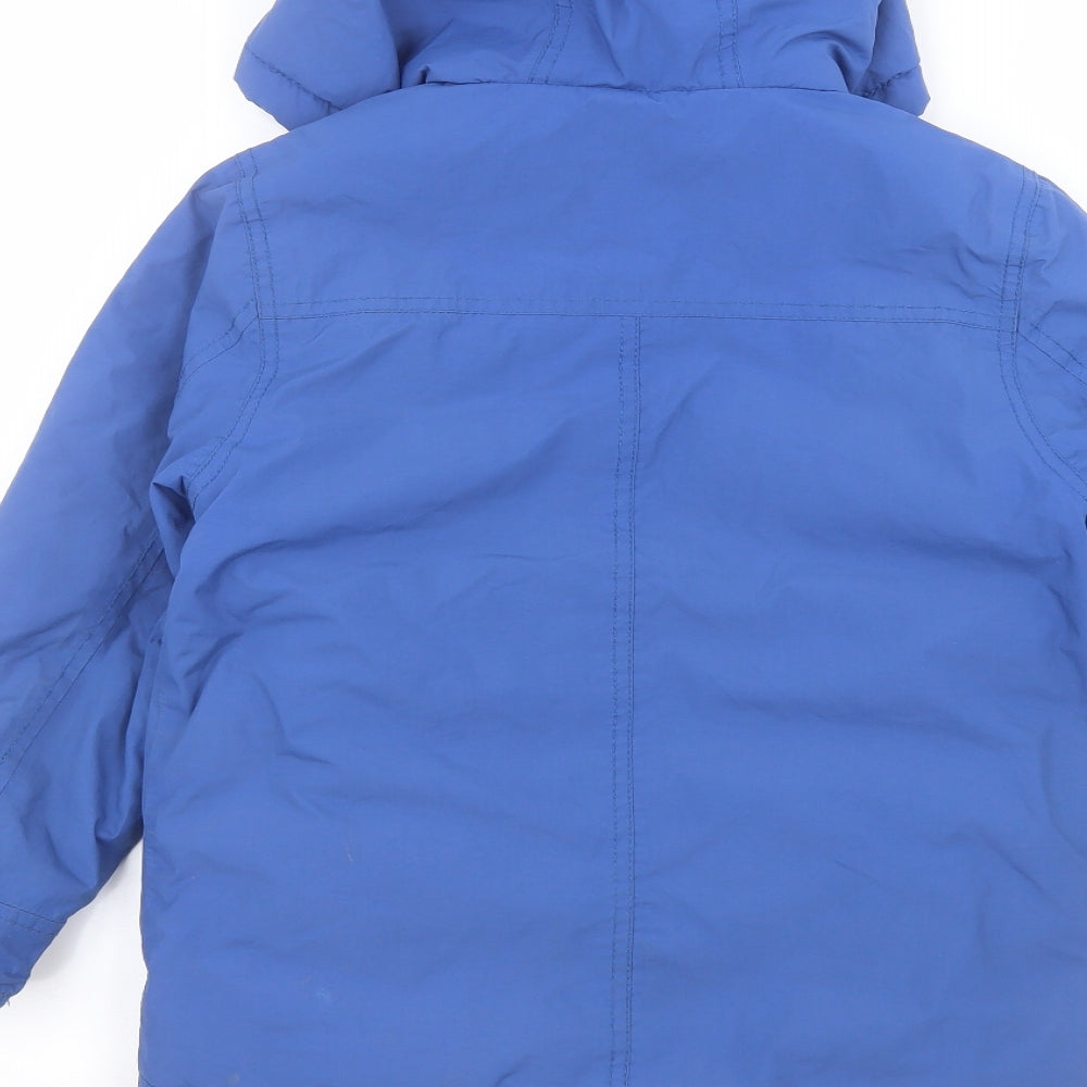 Preworn Boys Blue   Parka Coat Size 8 Years