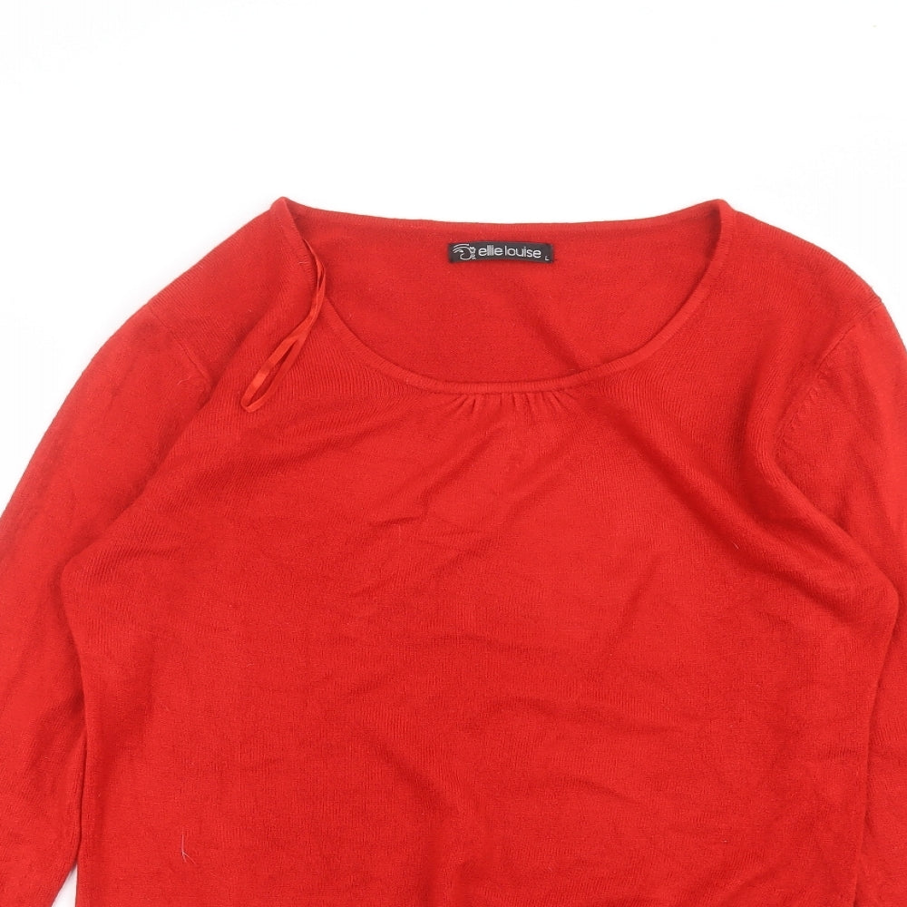 ellie louise Womens Red   Pullover Jumper Size L
