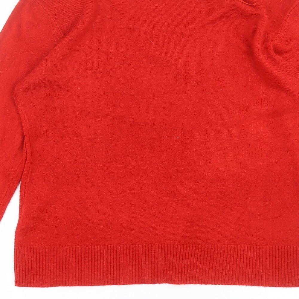 ellie louise Womens Red   Pullover Jumper Size L