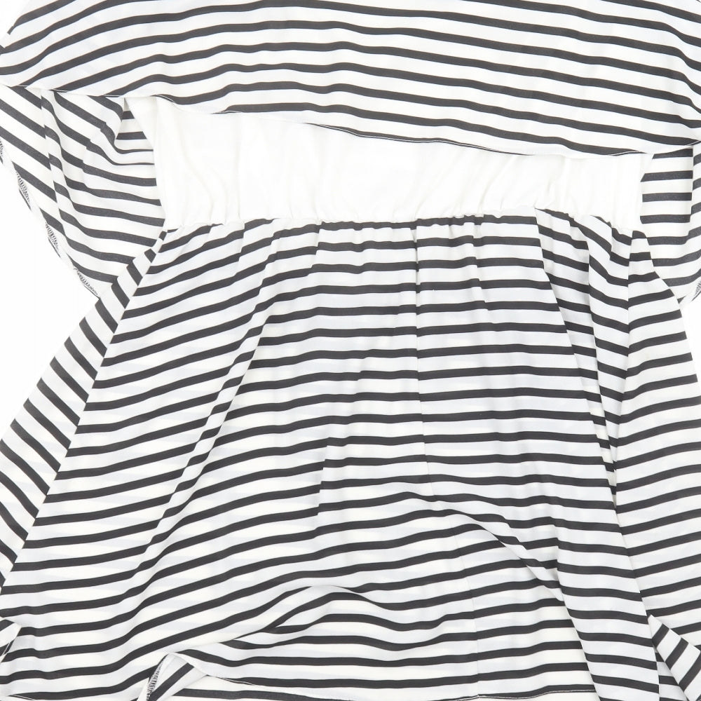 Atmosphere Womens White Striped  Basic T-Shirt Size 18
