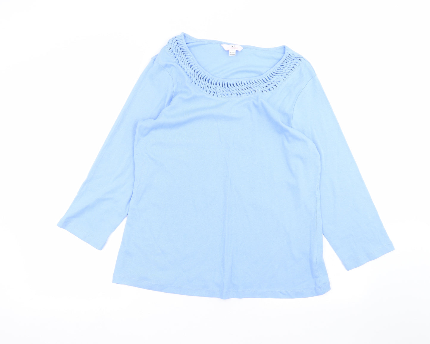 julipa Womens Blue   Basic T-Shirt Size 14