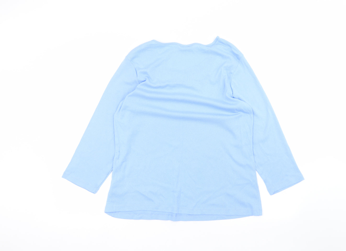 julipa Womens Blue   Basic T-Shirt Size 14