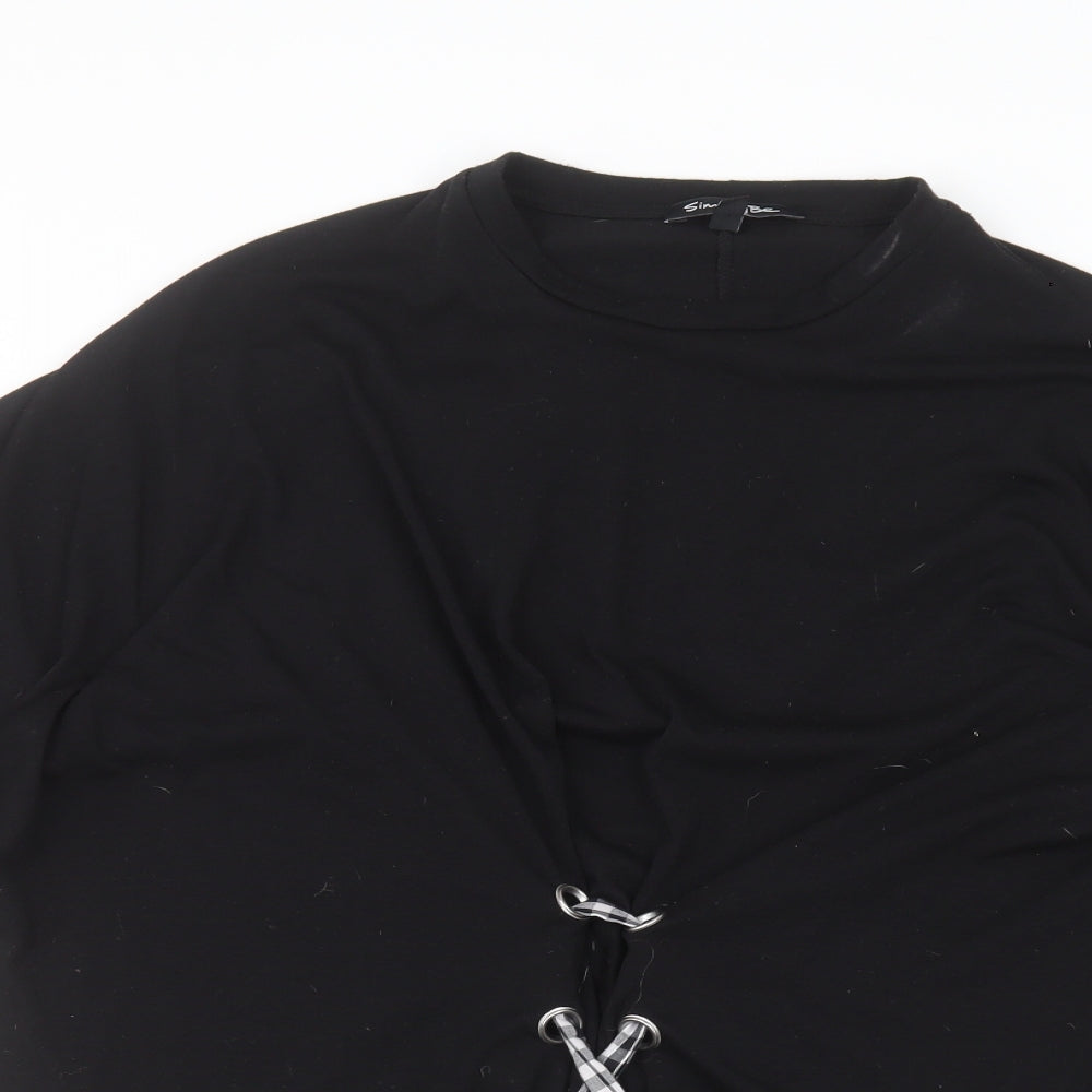 Simply Be Womens Black   Basic T-Shirt Size 18