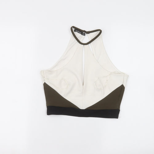 Boohoo Womens White   Basic Blouse Size 8