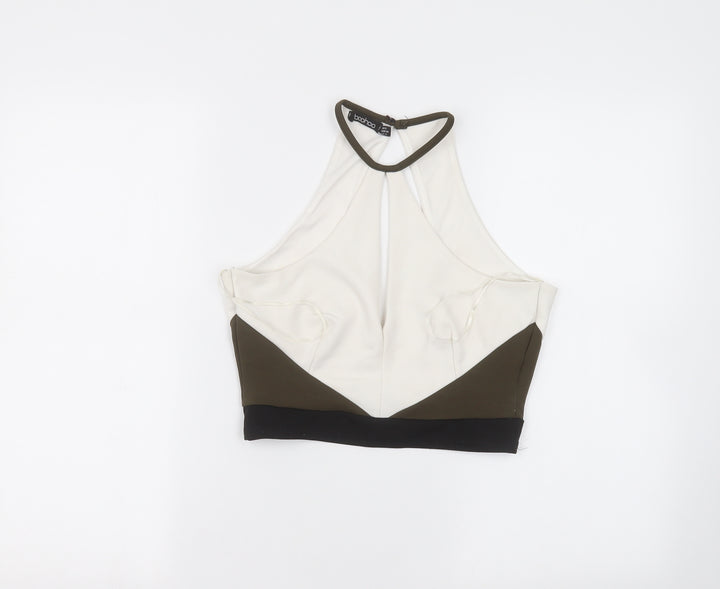 Boohoo Womens White   Basic Blouse Size 8