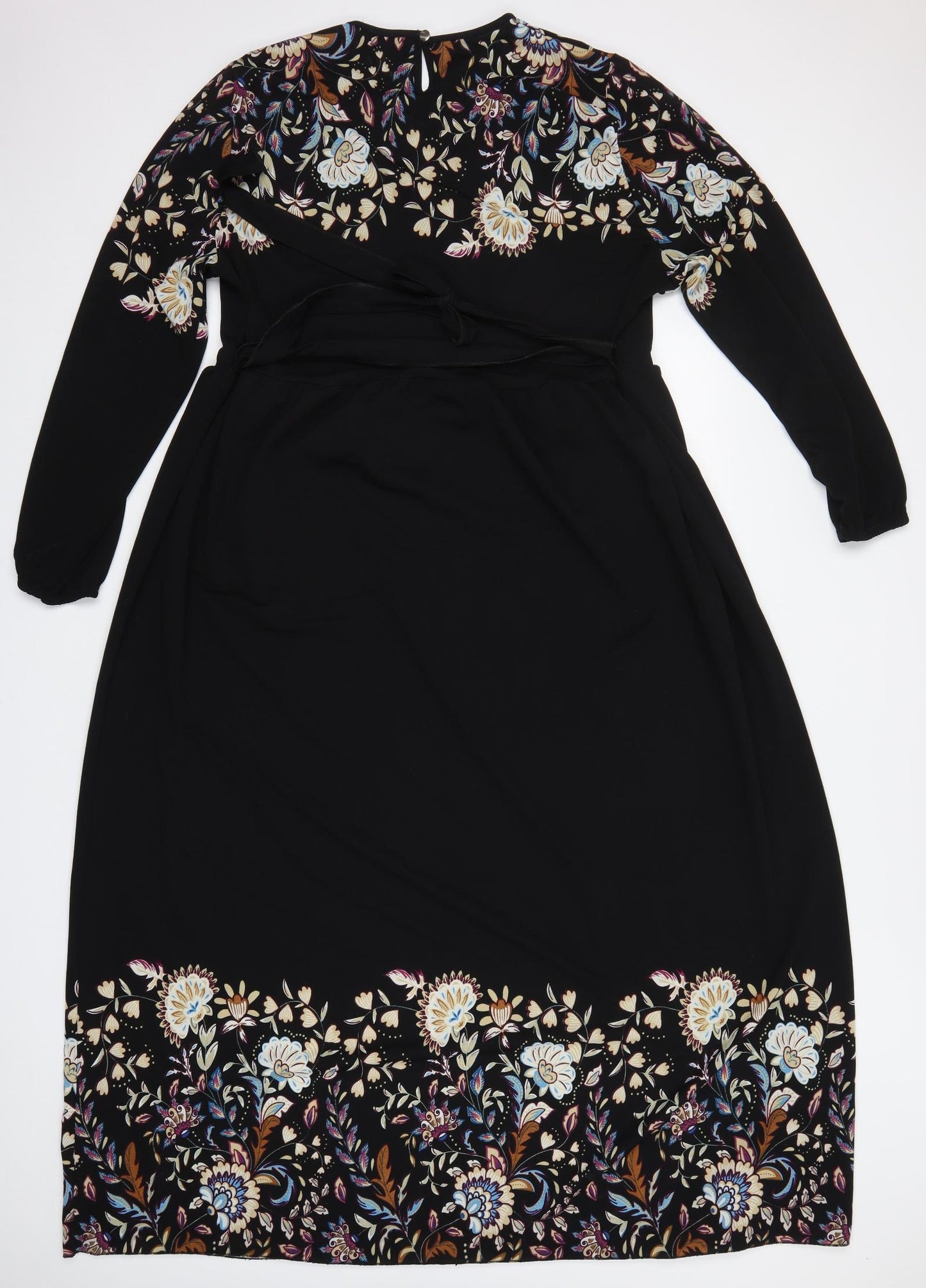 Ecesun Womens Black Floral  A-Line  Size 24