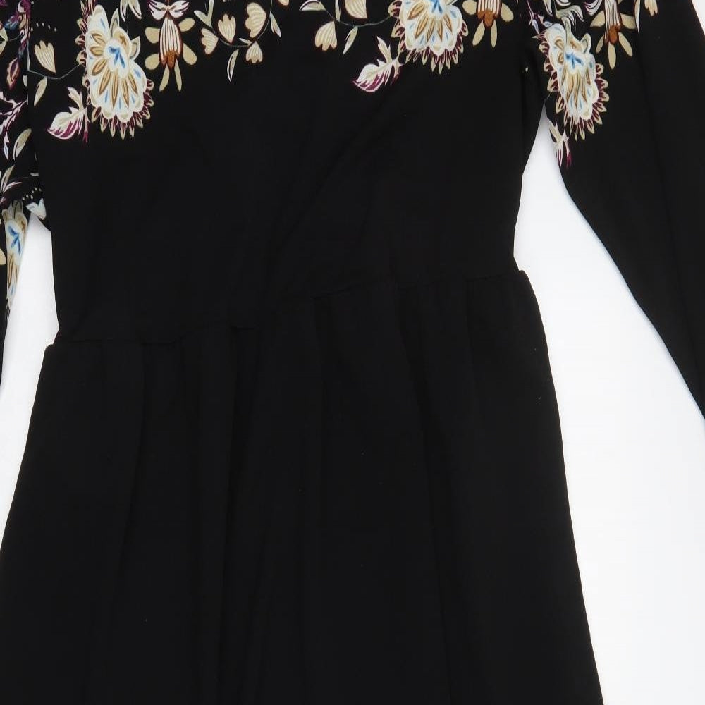 Ecesun Womens Black Floral  A-Line  Size 24
