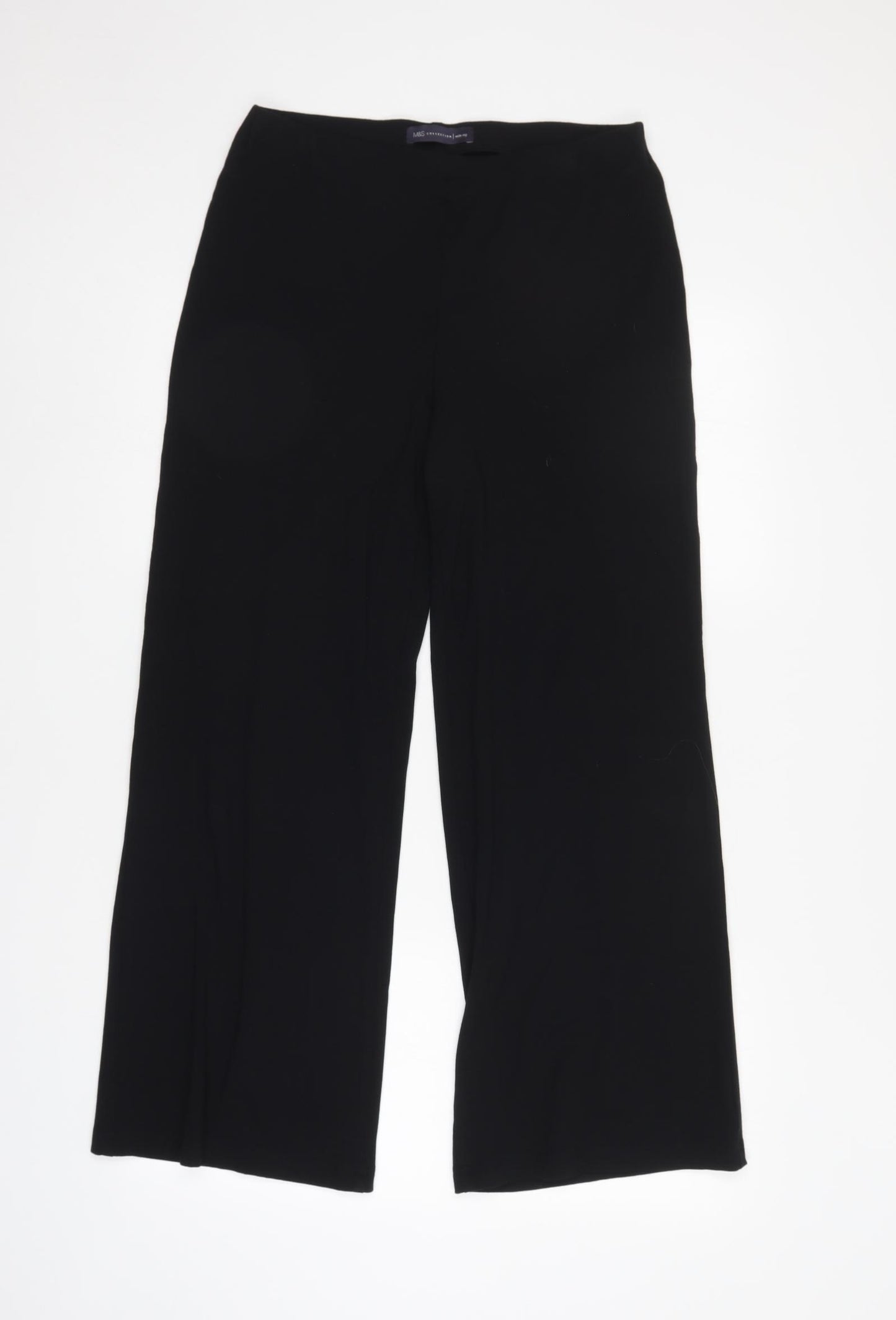 M&S Womens Black   Trousers  Size 12 L27 in