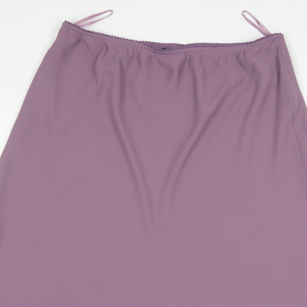 Essentials Womens Purple   A-Line Skirt Size 20  - Elastic Waist