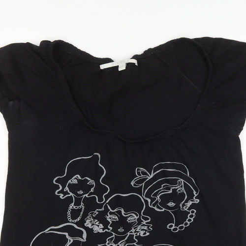 Bershka Womens Black   Basic Blouse Size M