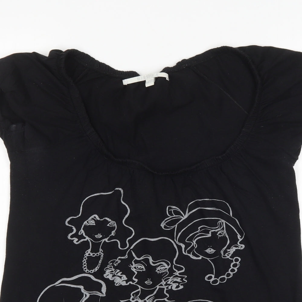 Bershka Womens Black   Basic Blouse Size M