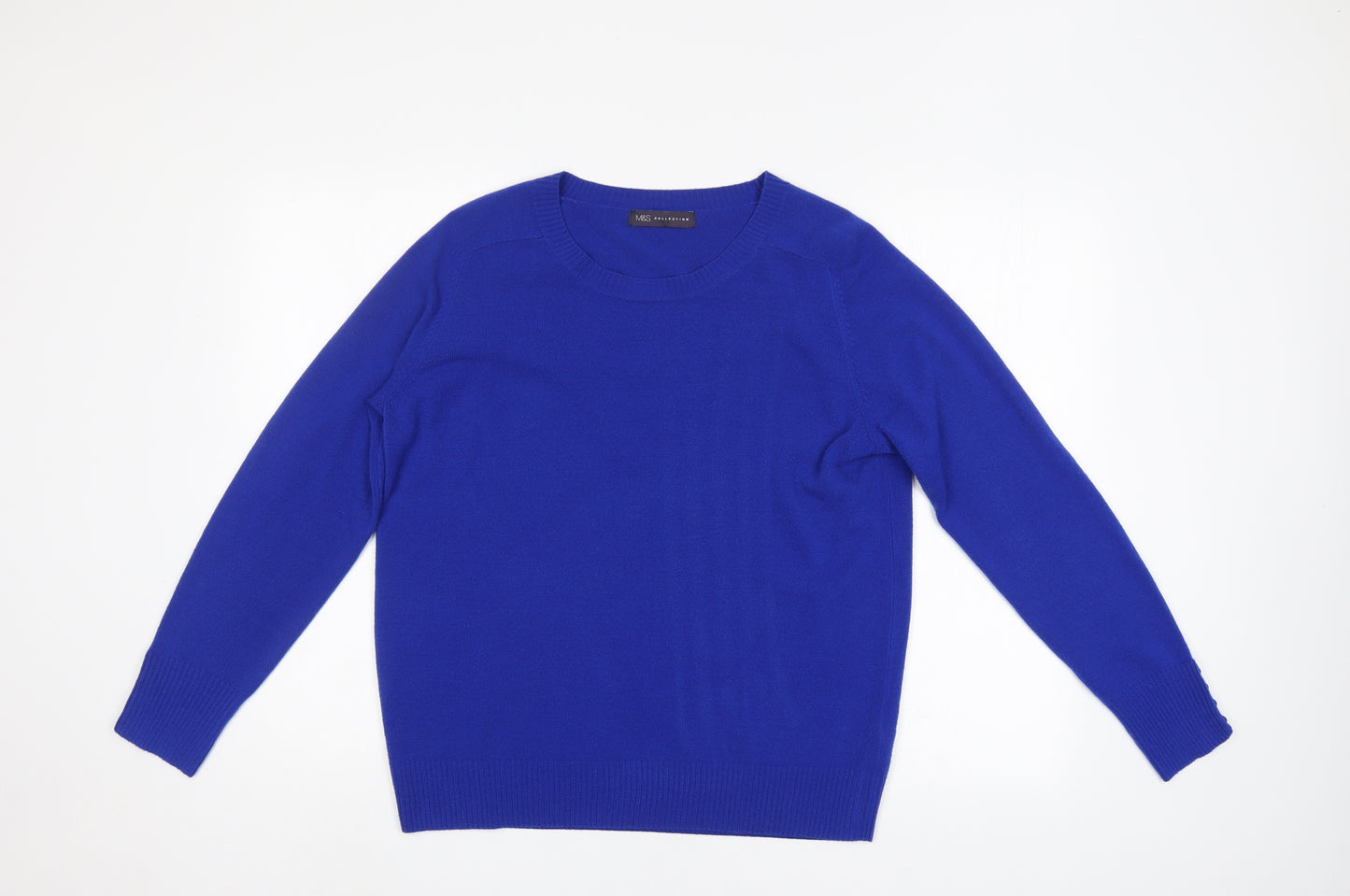 M&S Womens Blue   Pullover Jumper Size 16