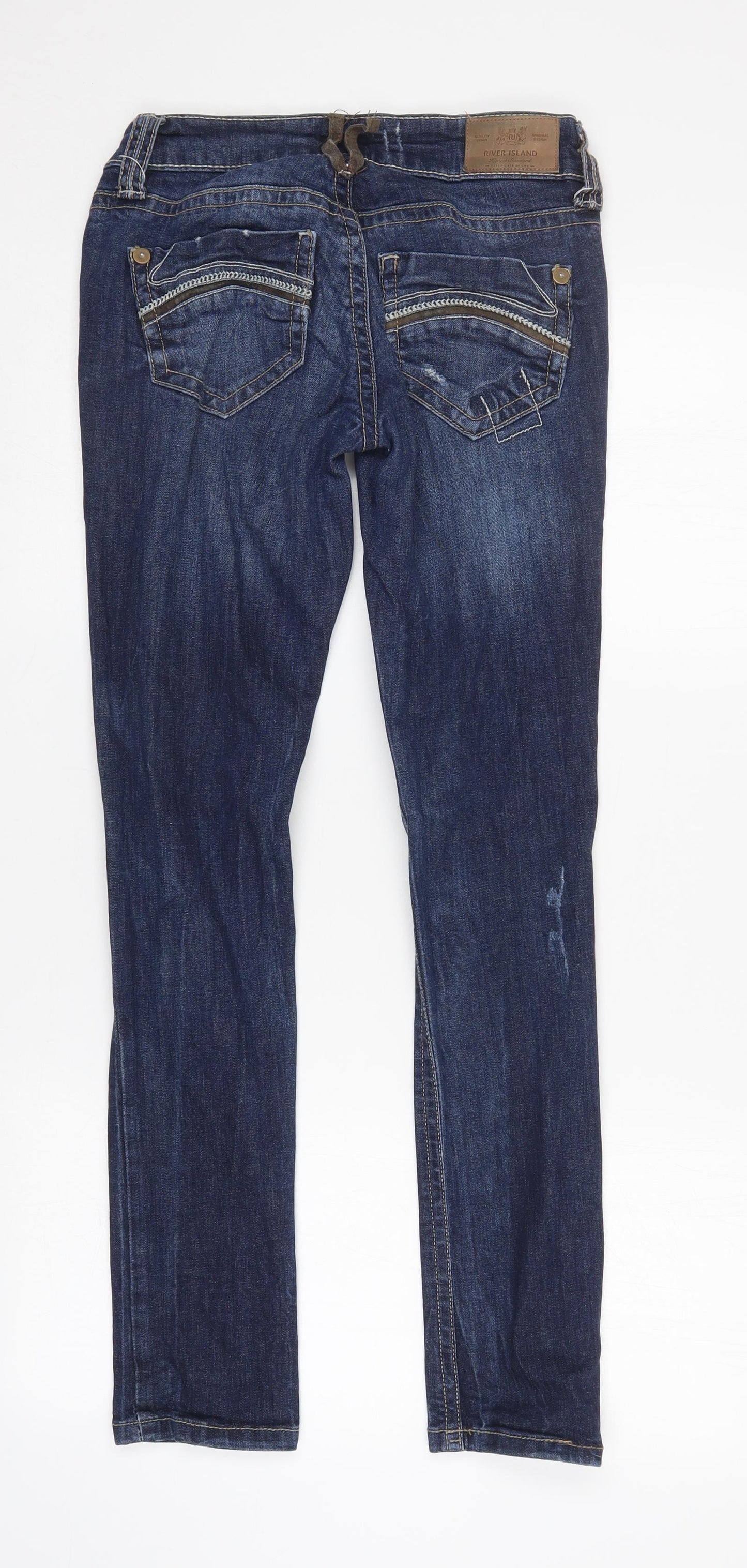 River Island Womens Blue   Straight Jeans Size 8 L29 in