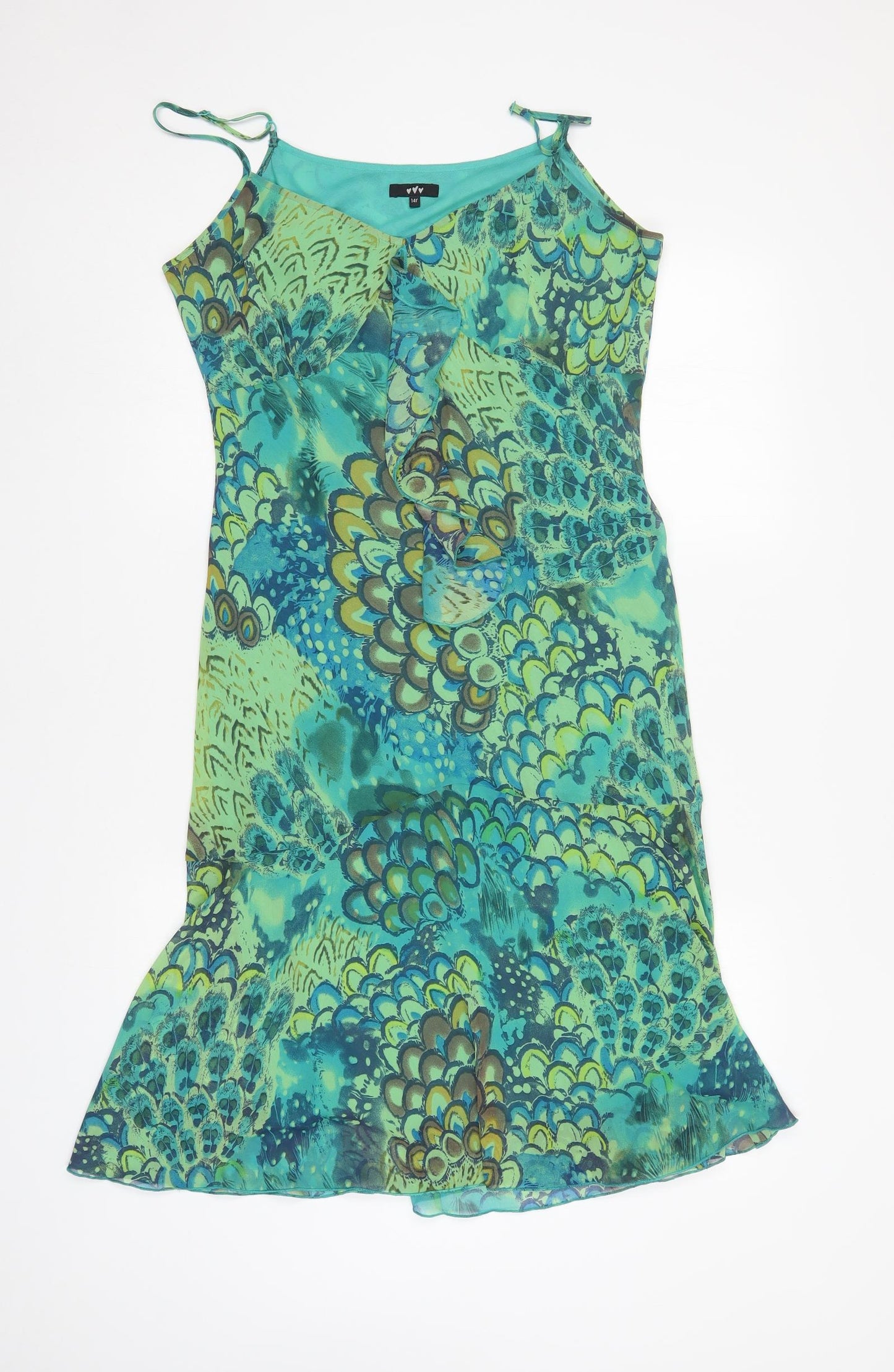 Per Una Womens Green Animal Print  Maxi  Size 14