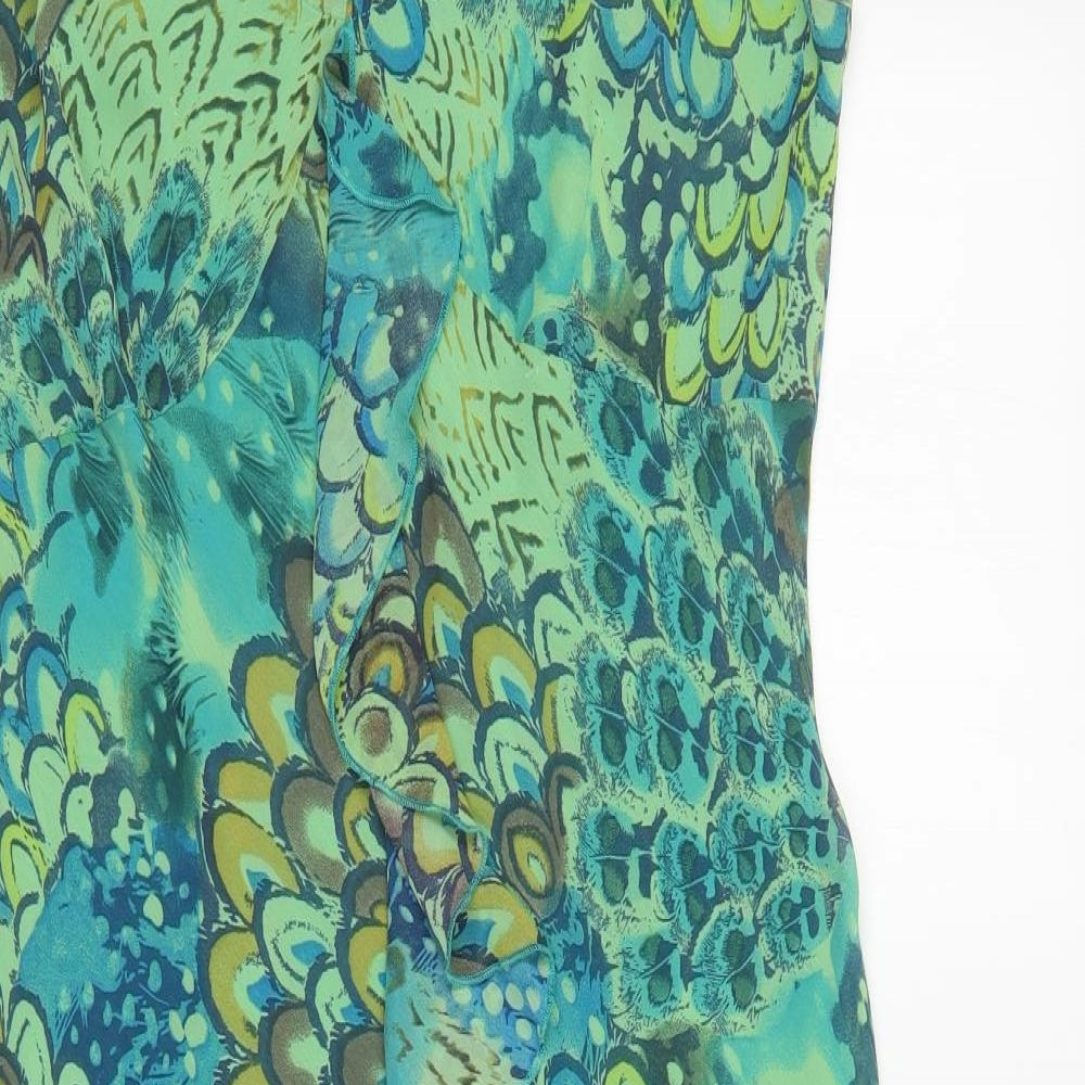 Per Una Womens Green Animal Print  Maxi  Size 14