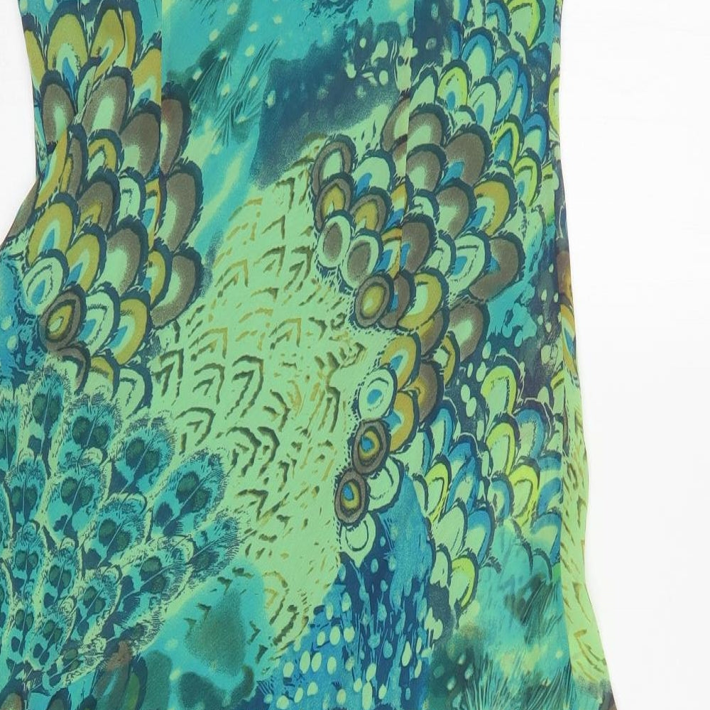 Per Una Womens Green Animal Print  Maxi  Size 14