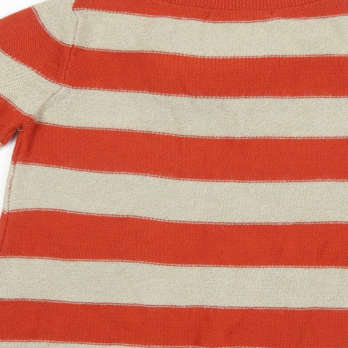 NEXT Womens Orange Striped  Pullover Jumper Size 8