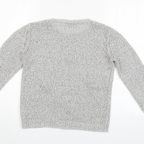 Dorothy Perkins Womens Grey Polka Dot  Pullover Jumper Size 8