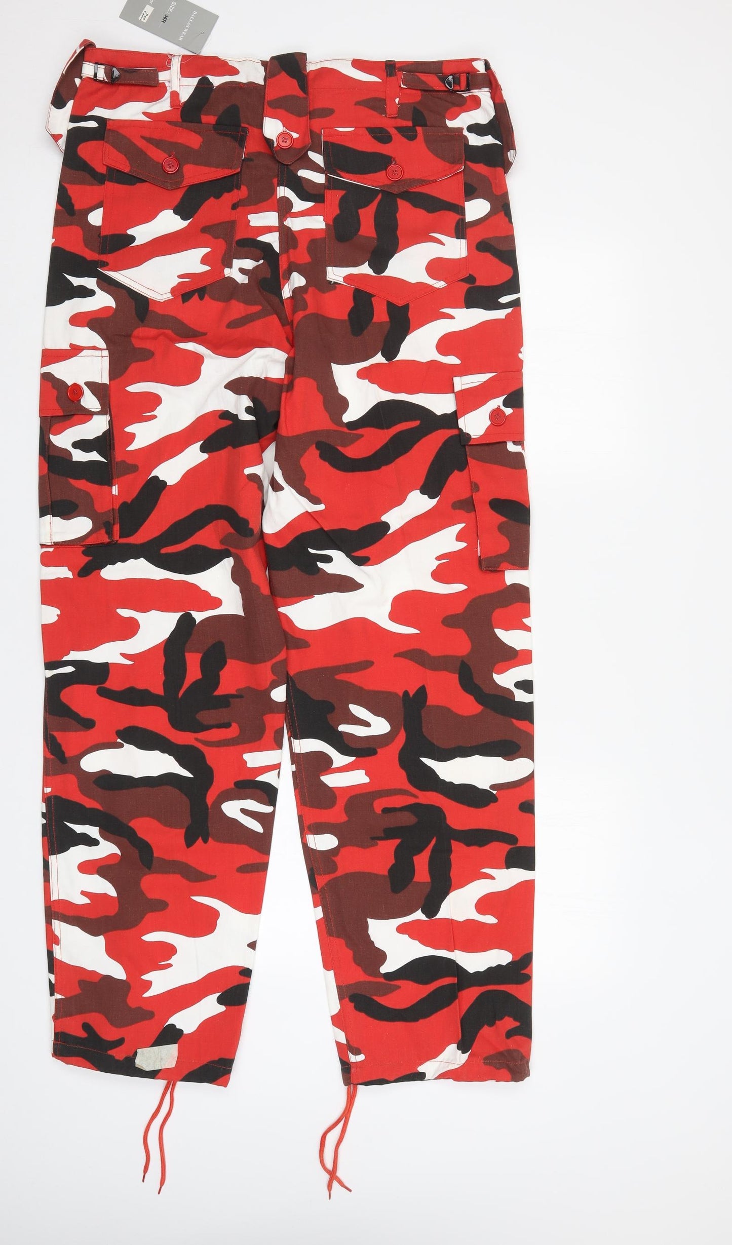 DW Mens Multicoloured Camouflage  Cargo Trousers Size 36 L33 in