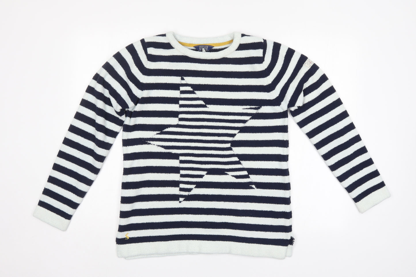 Joules Womens Blue Striped  Pullover Jumper Size 12