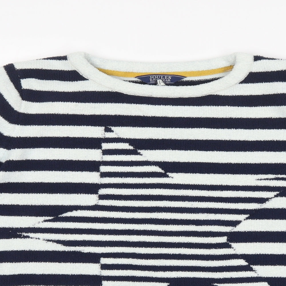 Joules Womens Blue Striped  Pullover Jumper Size 12