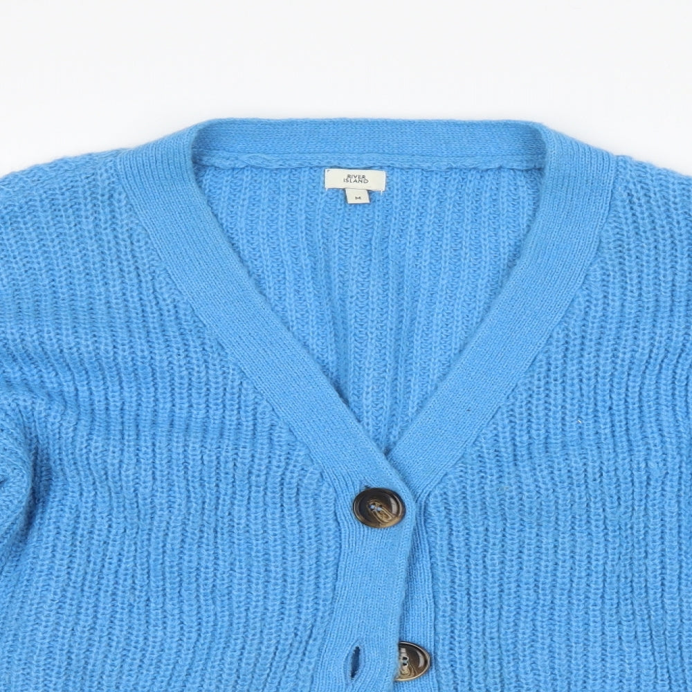 River Island Womens Blue   Cardigan Jumper Size M