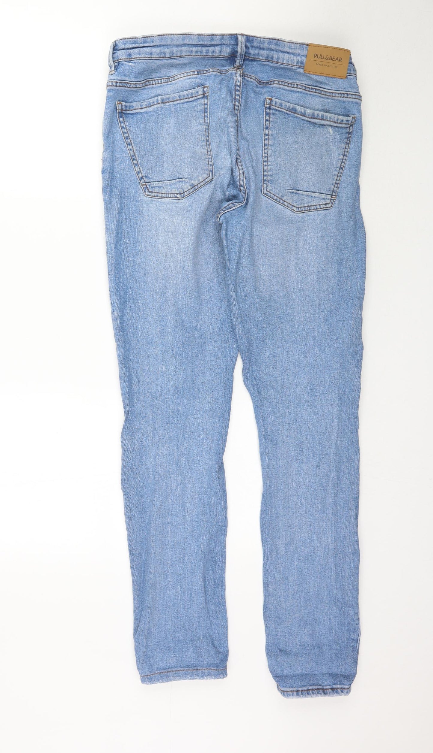 Pull&Bear Womens Blue  Denim Skinny Jeans Size 16 L32 in
