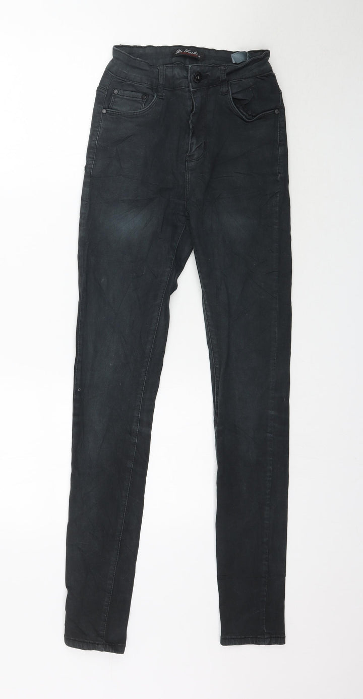 Ds Fashion Womens Black  Denim Skinny Jeans Size 8 L32 in