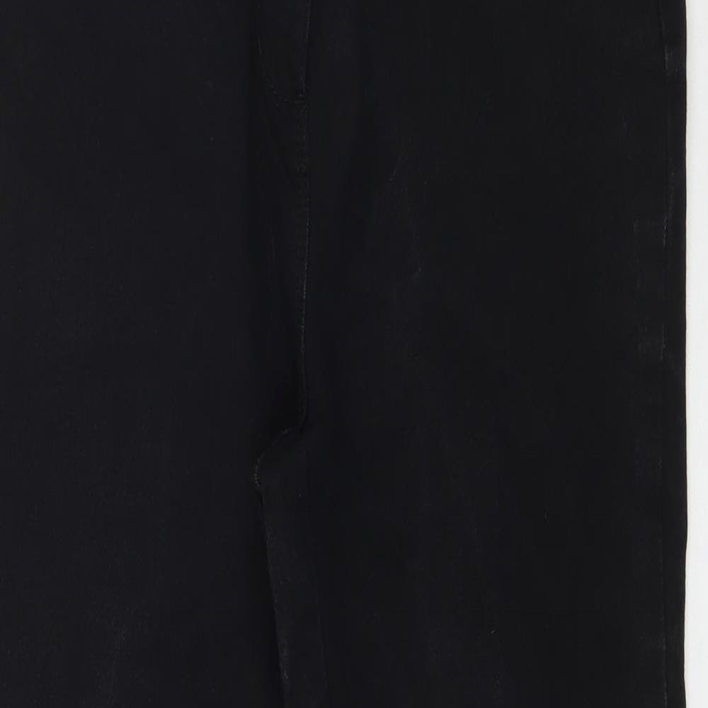 Bonmarché Womens Black  Denim Straight Jeans Size 12 L25 in