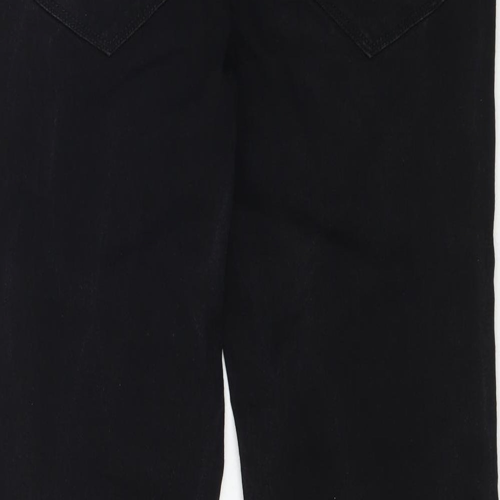 Bonmarché Womens Black  Denim Straight Jeans Size 12 L25 in