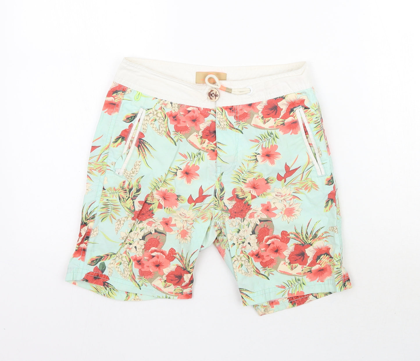 Scotch Shrunk Boys Multicoloured Floral  Sweat Shorts Size 10 Years - Swimming