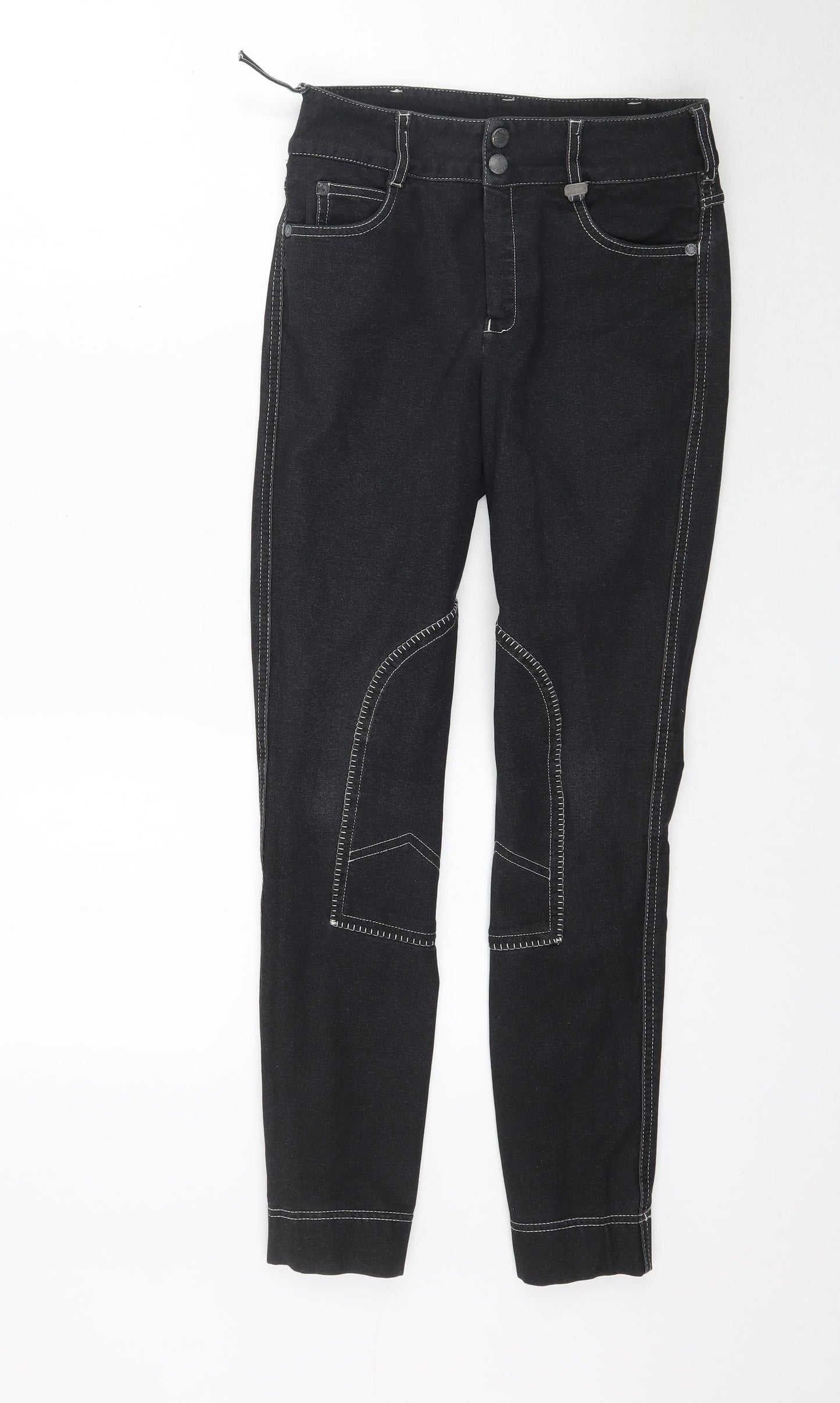Shires Womens Black  Denim Skinny Jeans Size 28 in L28 in - Stitch detailing