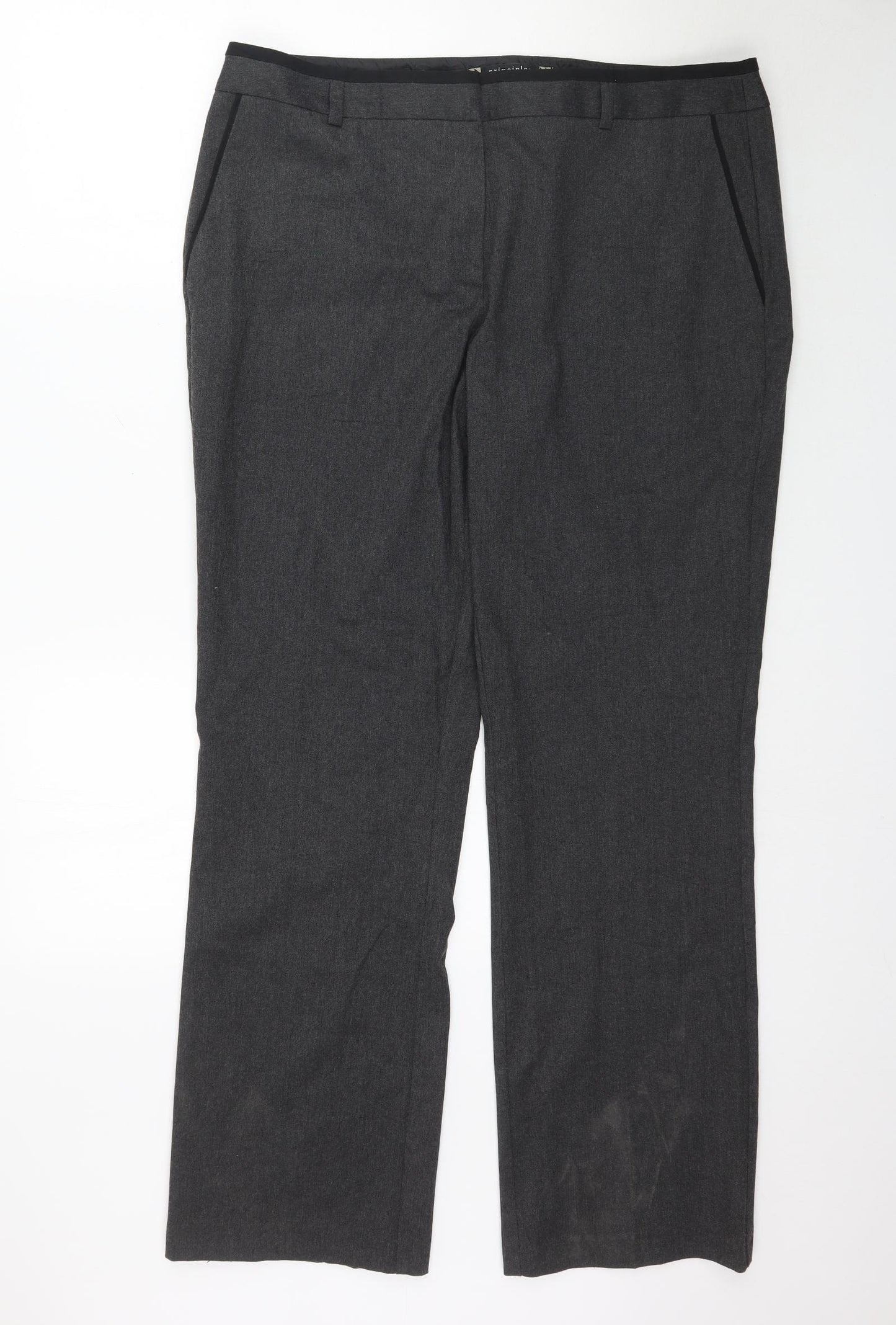 Principles Womens Grey   Trousers  Size 16 L31 in