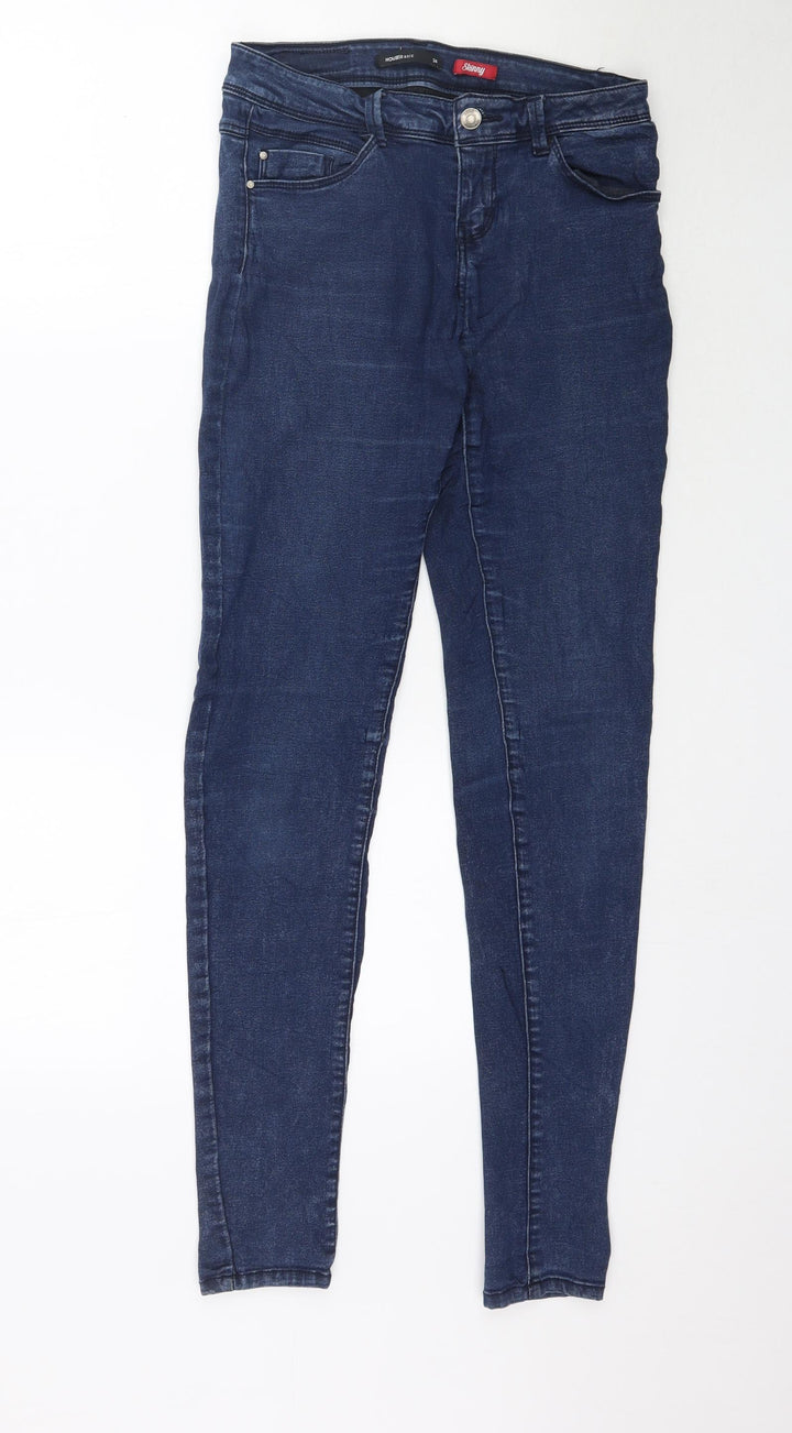 House Basic Womens Blue Denim Skinny Jeans Size 6 L30 in