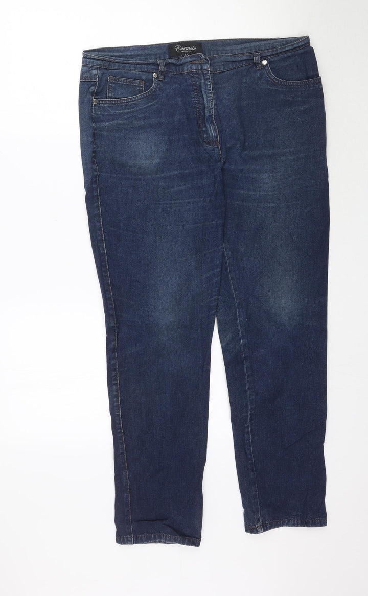 Camela Womens Blue Denim Skinny Jeans Size 12 L27 in