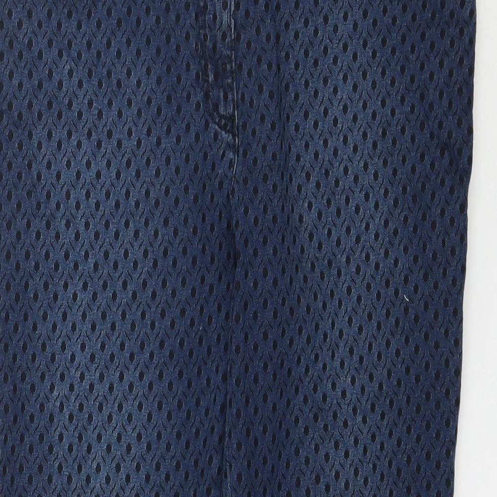 Brax  Womens Blue Geometric Denim Skinny Jeans Size 16 L29 in
