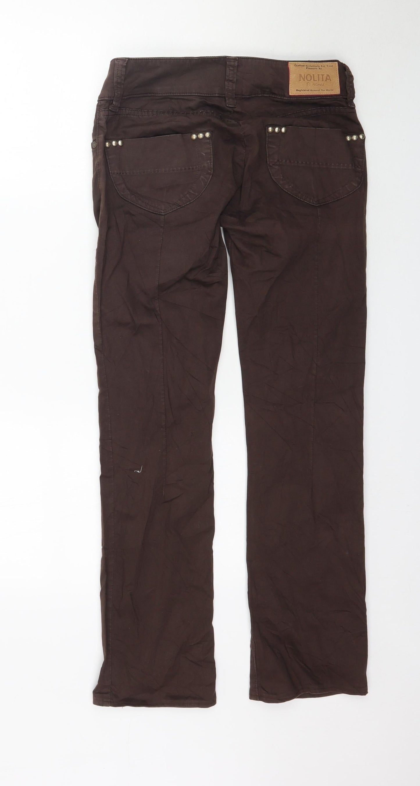 NOLITA Womens Brown  Denim Straight Jeans Size 27 L31 in