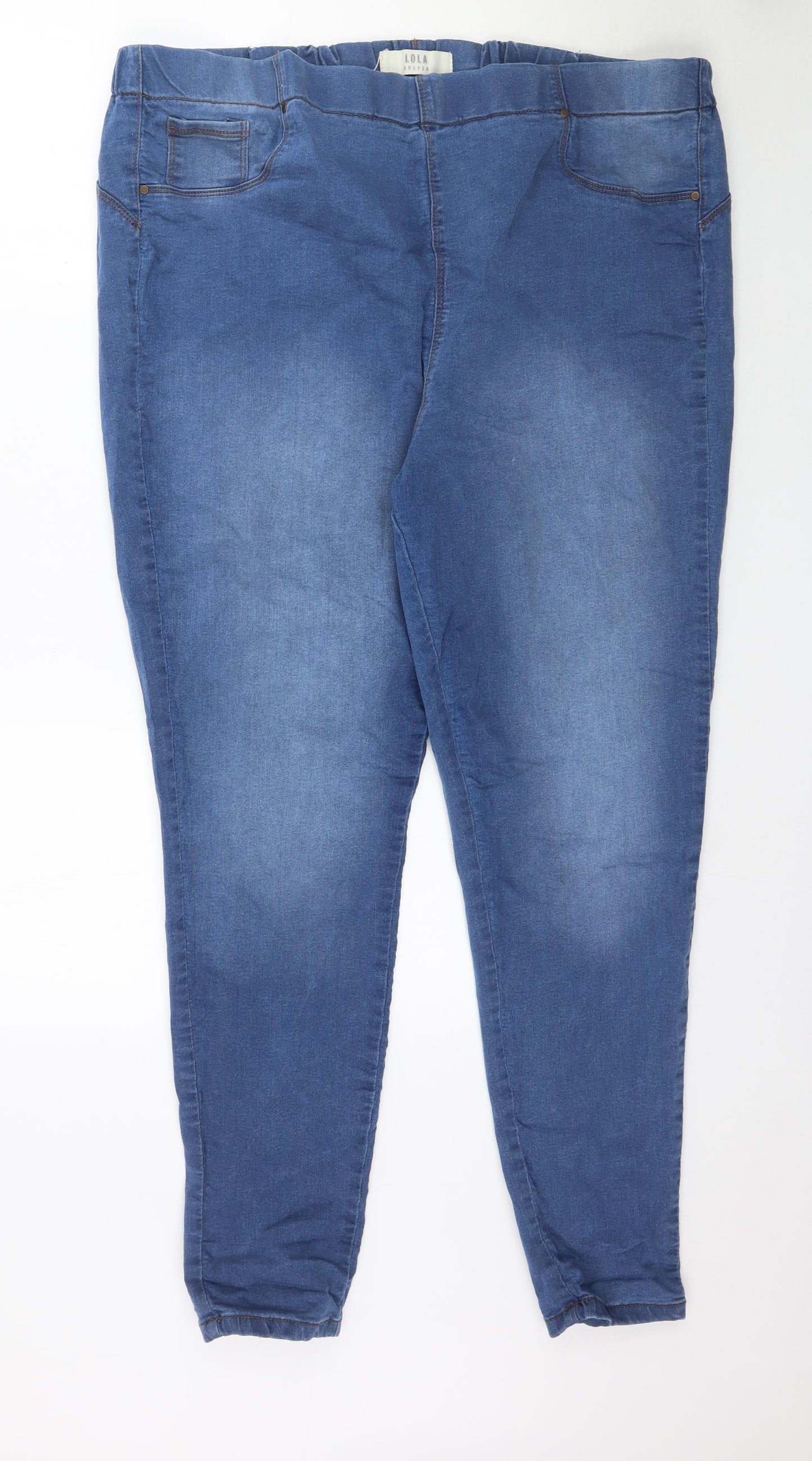 Yours Womens Blue  Denim Jegging Jeans Size 24 L31 in