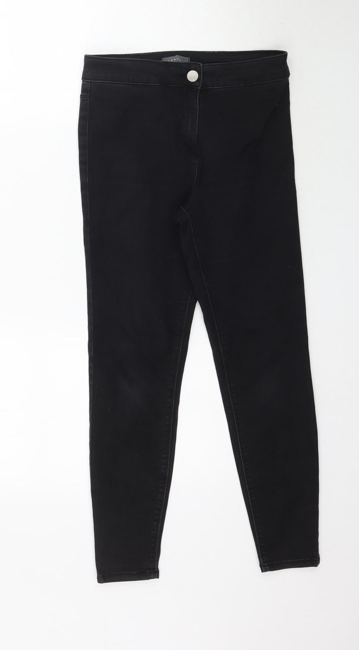 Papaya Womens Black  Denim Skinny Jeans Size 8 L25 in