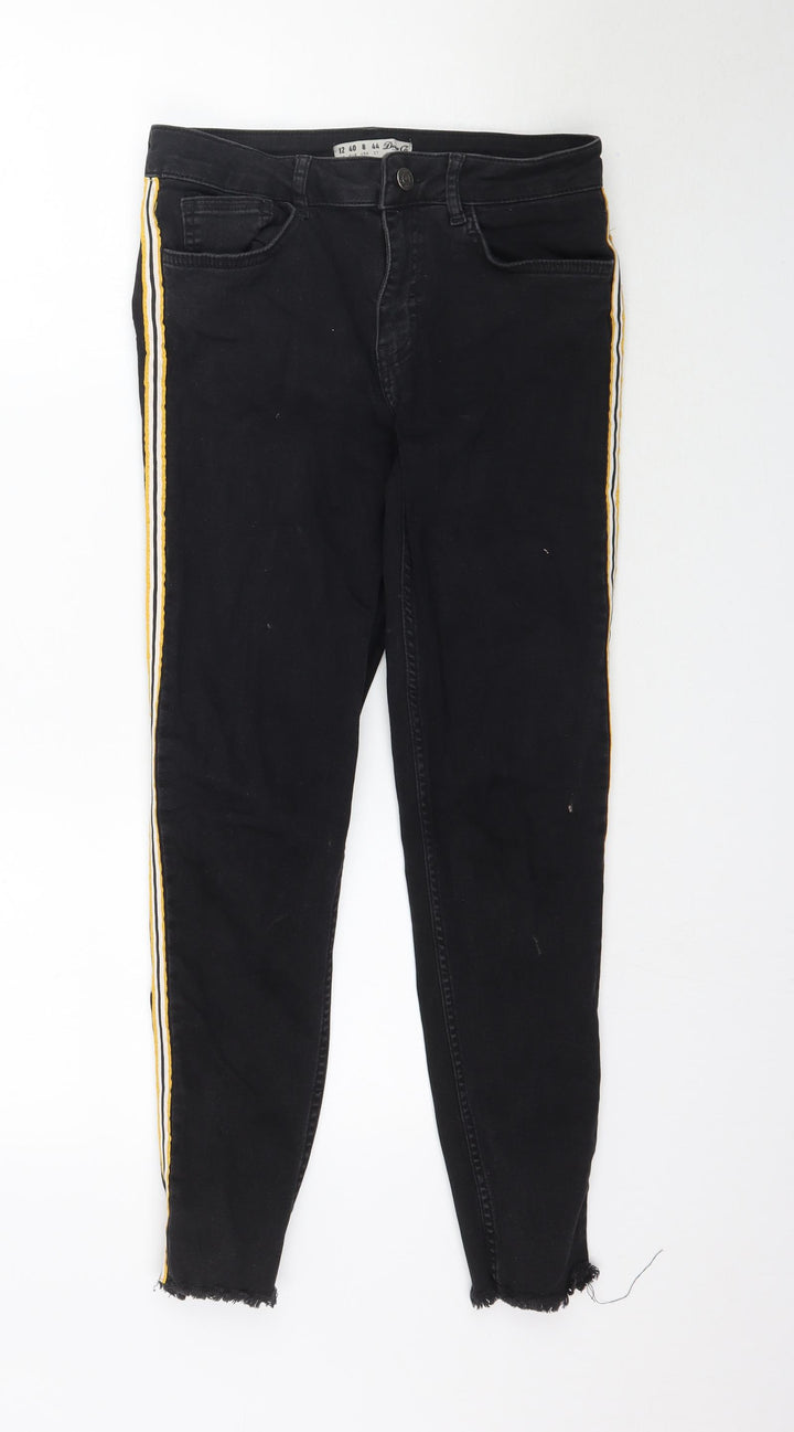 Denim Co. Womens Black  Denim Skinny Jeans Size 12 L27 in