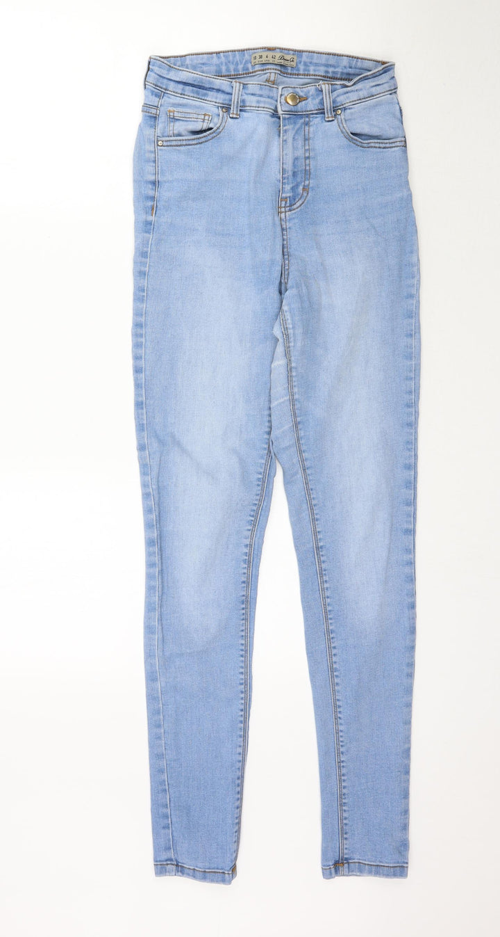 Denim Co. Womens Blue Denim Skinny Jeans Size 10 L31 in