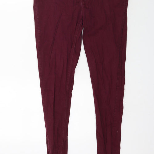 Denim Co. Womens Purple  Denim Skinny Jeans Size 10 L29 in
