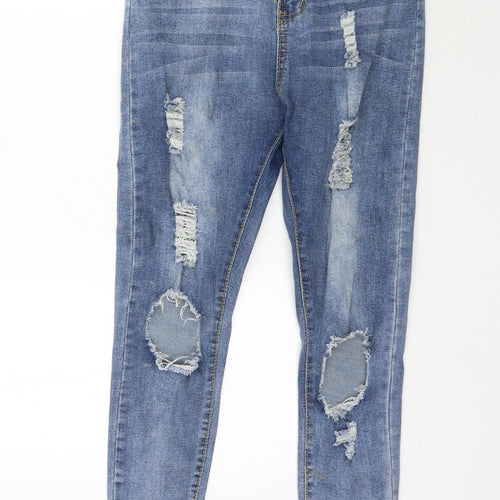 Denim Wise Womens Blue  Denim Skinny Jeans Size 12 L28 in