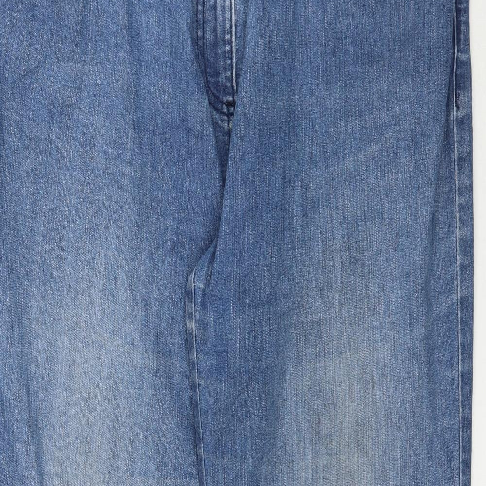 DASH Womens Blue  Denim Straight Jeans Size 14 L30 in